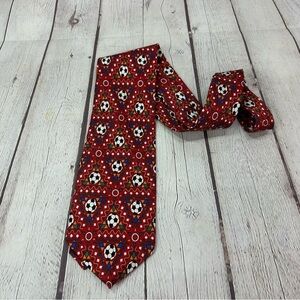 sidelines by soccer mom silk tie made in USA preppy office professional sports